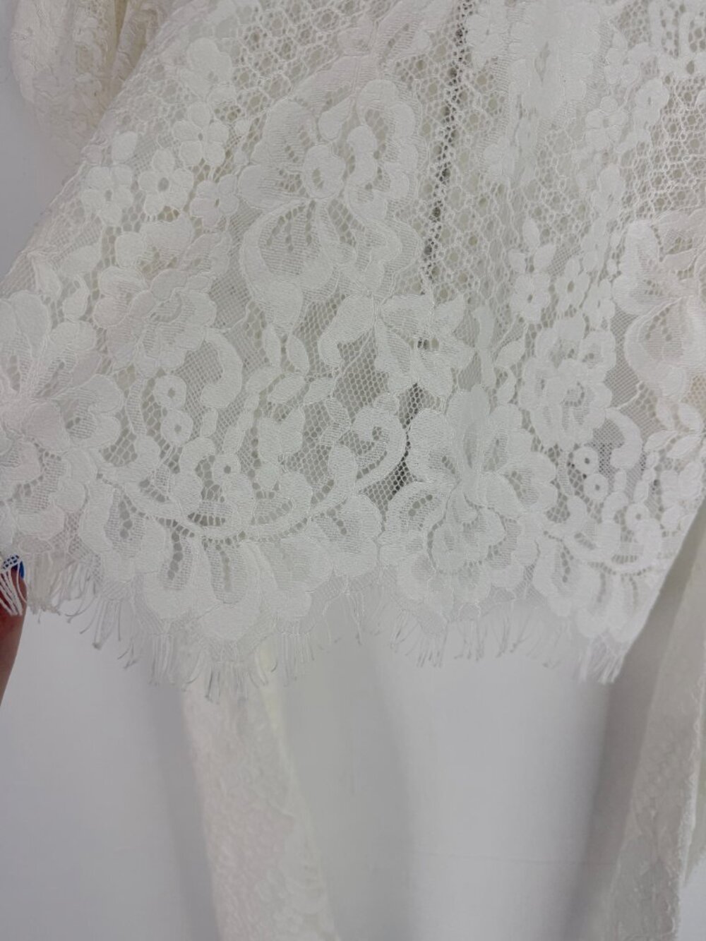 NWOT Naked Wardrobe The Statement Puff Sleeve Lace Crop Top Size Small S NEW - Picture 5 of 10